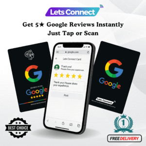 Google Review Virtual Business Card with NFC & QR Code
