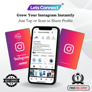 Instagram Virtual Business Card with NFC & QR Code