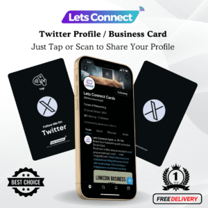 Twitter Virtual Business Card with NFC & QR Code
