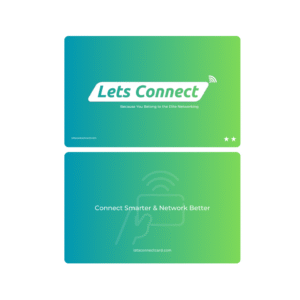 Bondi Blue _ Light Green-Digital Business card with NFC QR code – Diamond