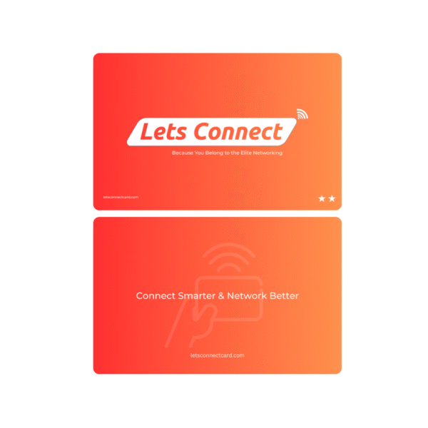 Red _ Orange-Digital Business card with NFC QR code – Diamond