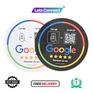 black NFC+QR 10cm